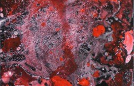 Falco red and black original acrylic art