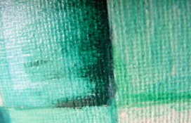 Blue, Green and White Acrylic Painting Wall Art