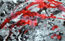 Black white and red original abstract art