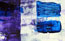 blue purple and white aceo art on canvas